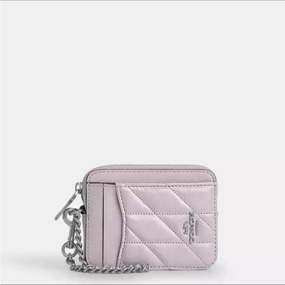 Coach Quilted Card Zip Card Wallet